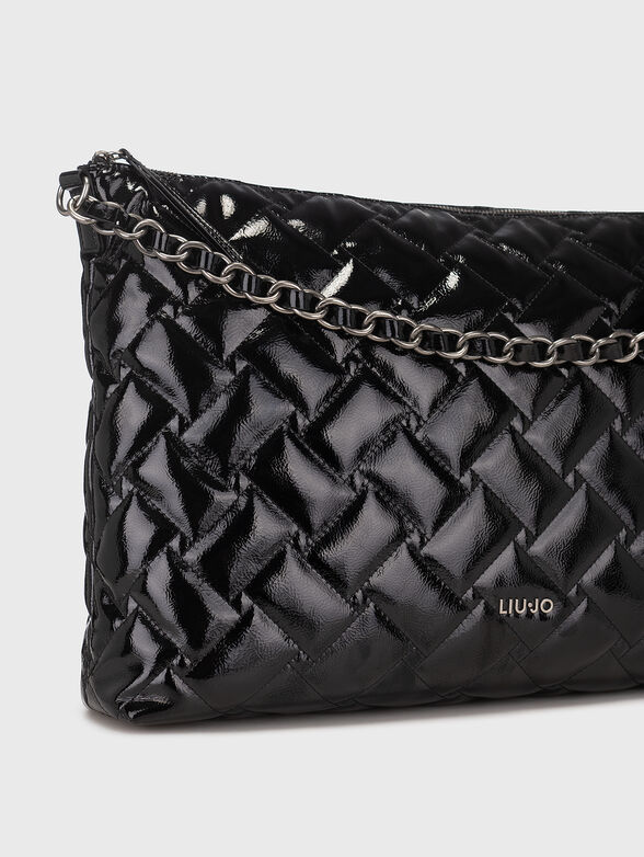 Quilted hobo bag in black - 4