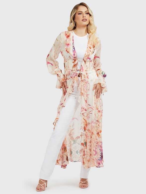 VANESSA cardigan with floral print and laces - 1
