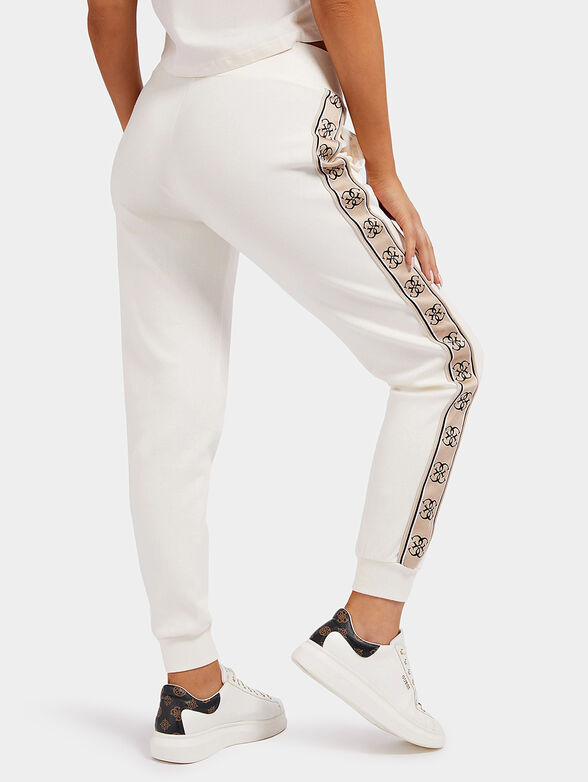 BRITNEY black sports pants with logo straps - 2