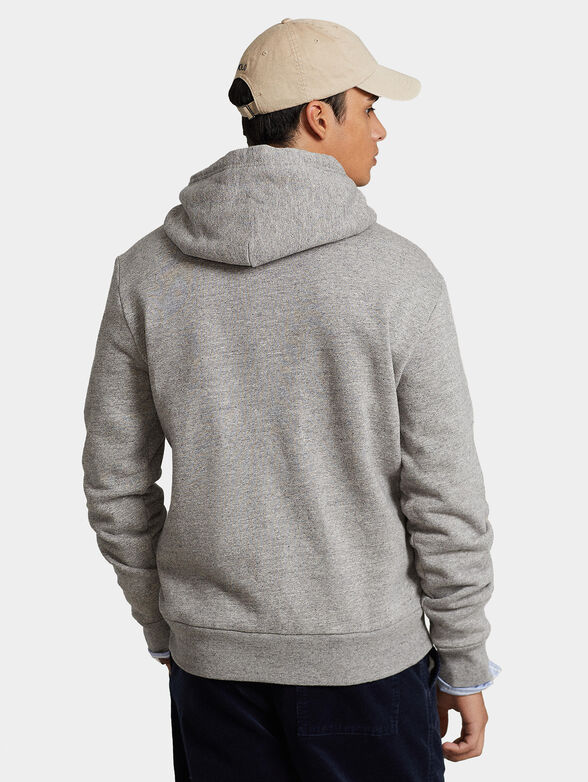 Sweatshirt with contrast embroidery and hood - 2