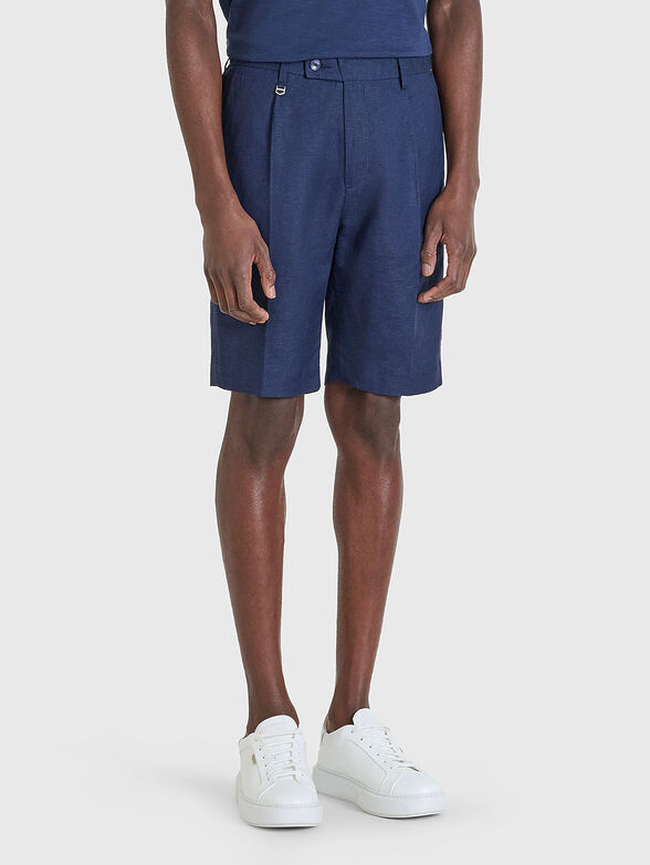 LUIS linen blend shorts - 0
