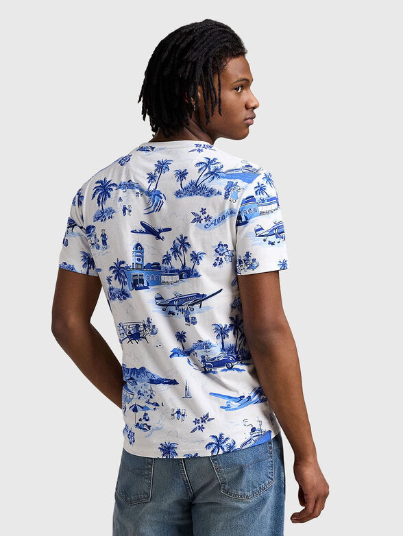 Contrast print T-shirt - 3