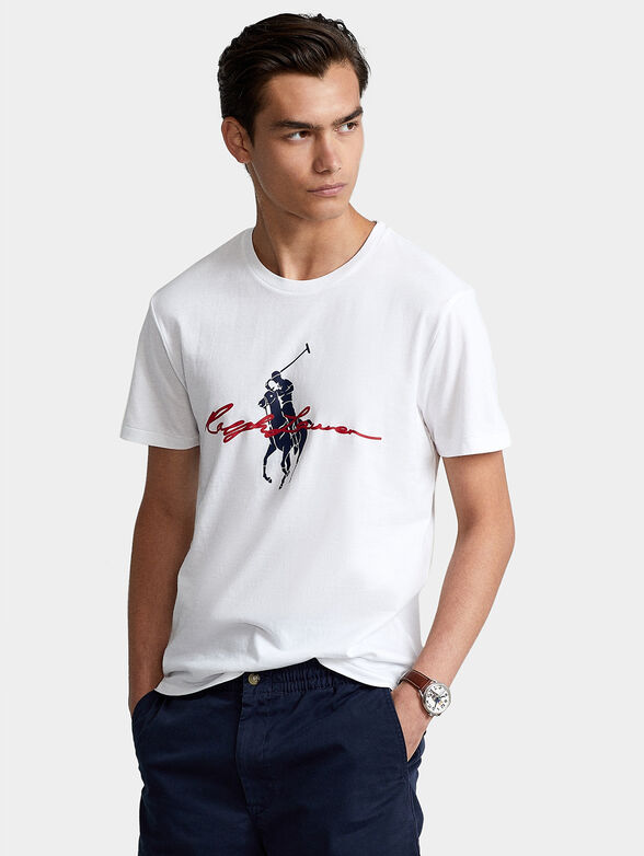 White cotton t-shirt with logo - 3