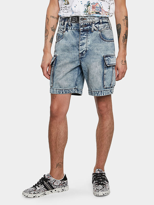 CESAR Short jeans with washed effect - 1
