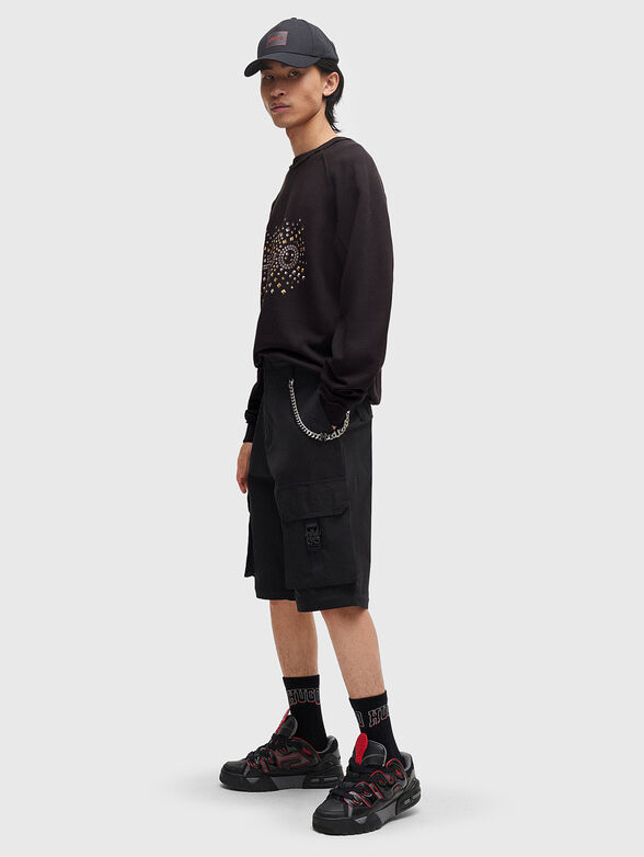 Oval neckline sweatshirt - 2