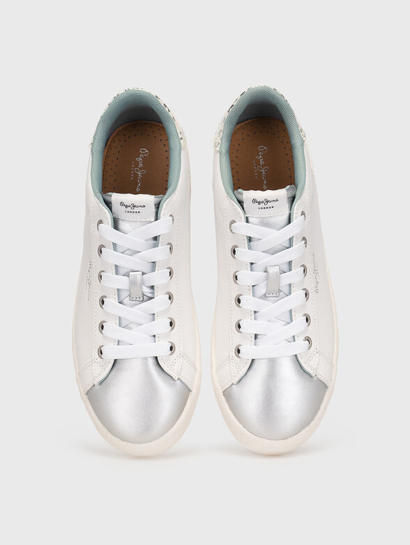 KIOTO FIRE white sneakers with silver details - 6
