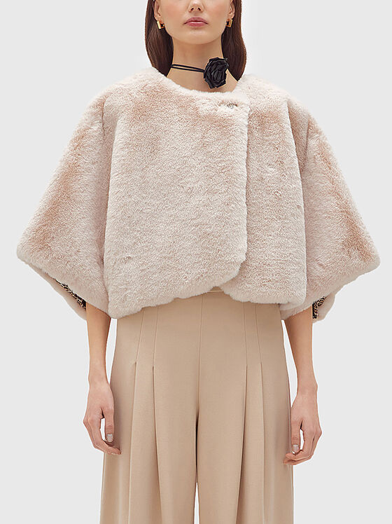 Faux fur cropped coat - 1