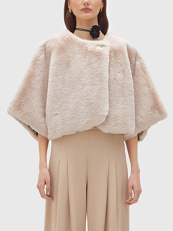 Faux fur cropped coat - 1