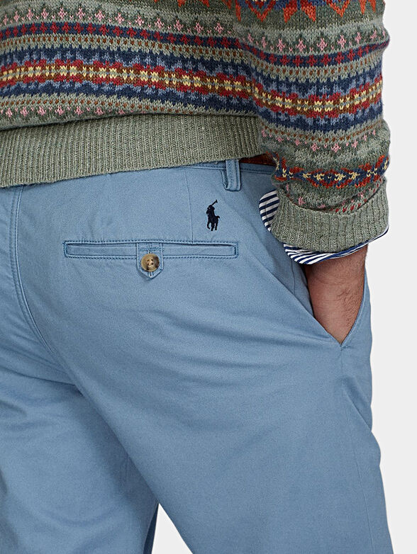 Cotton pants in blue color - 2