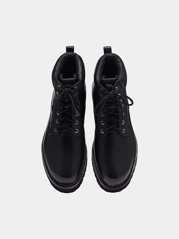 TERRA Leather boots with logo inscription - 6