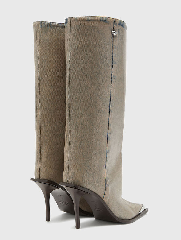 D-TONA heeled denim boots - 3