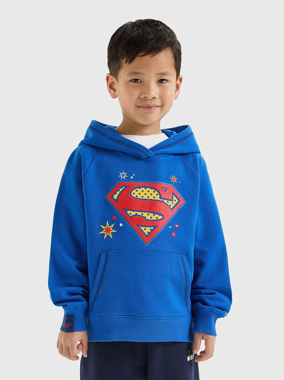SUPERHEROES black sweatshirt with logo  - 1