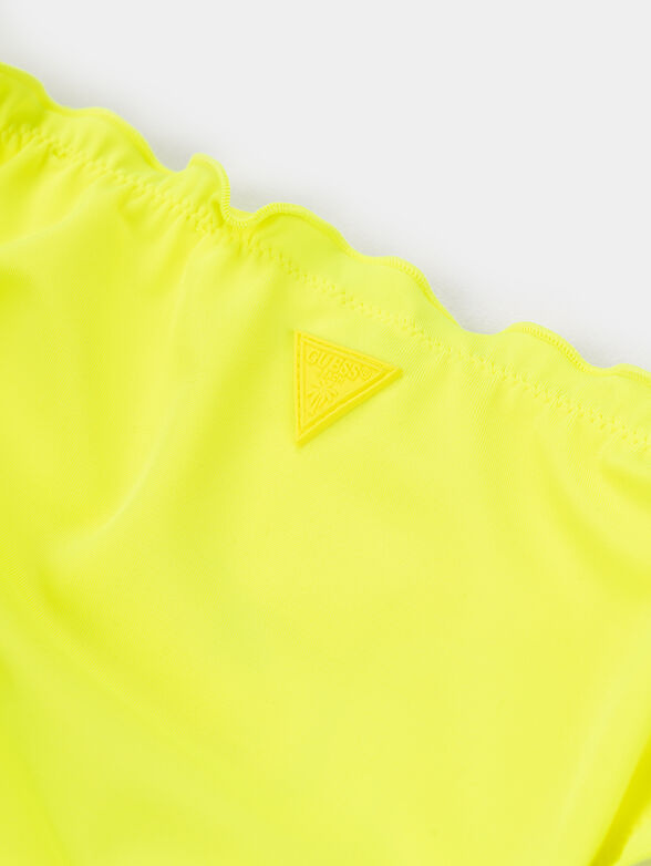 Two-piece swimsuit in bright yellow - 4