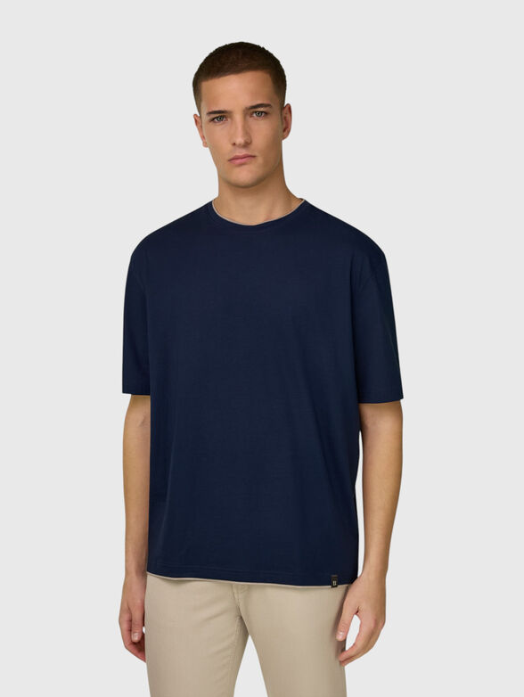 Navy cotton t-shirt - 1