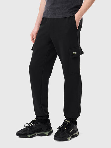 Black cargo trousers with logo - 3
