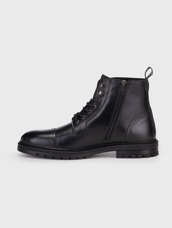 LOGAN black leather boots - 3