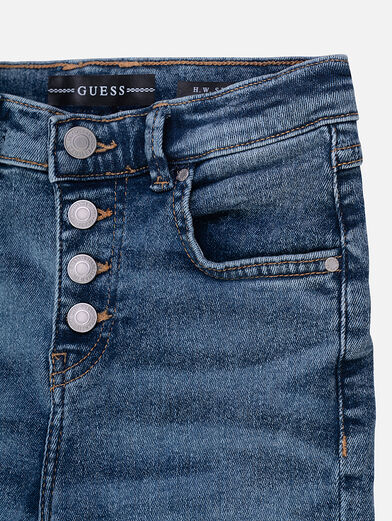 High-waisted blue jeans - 3