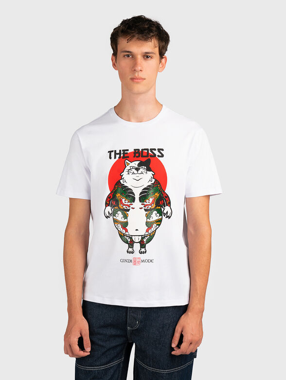 TS178 T-shirt with contrast print and patch - 1