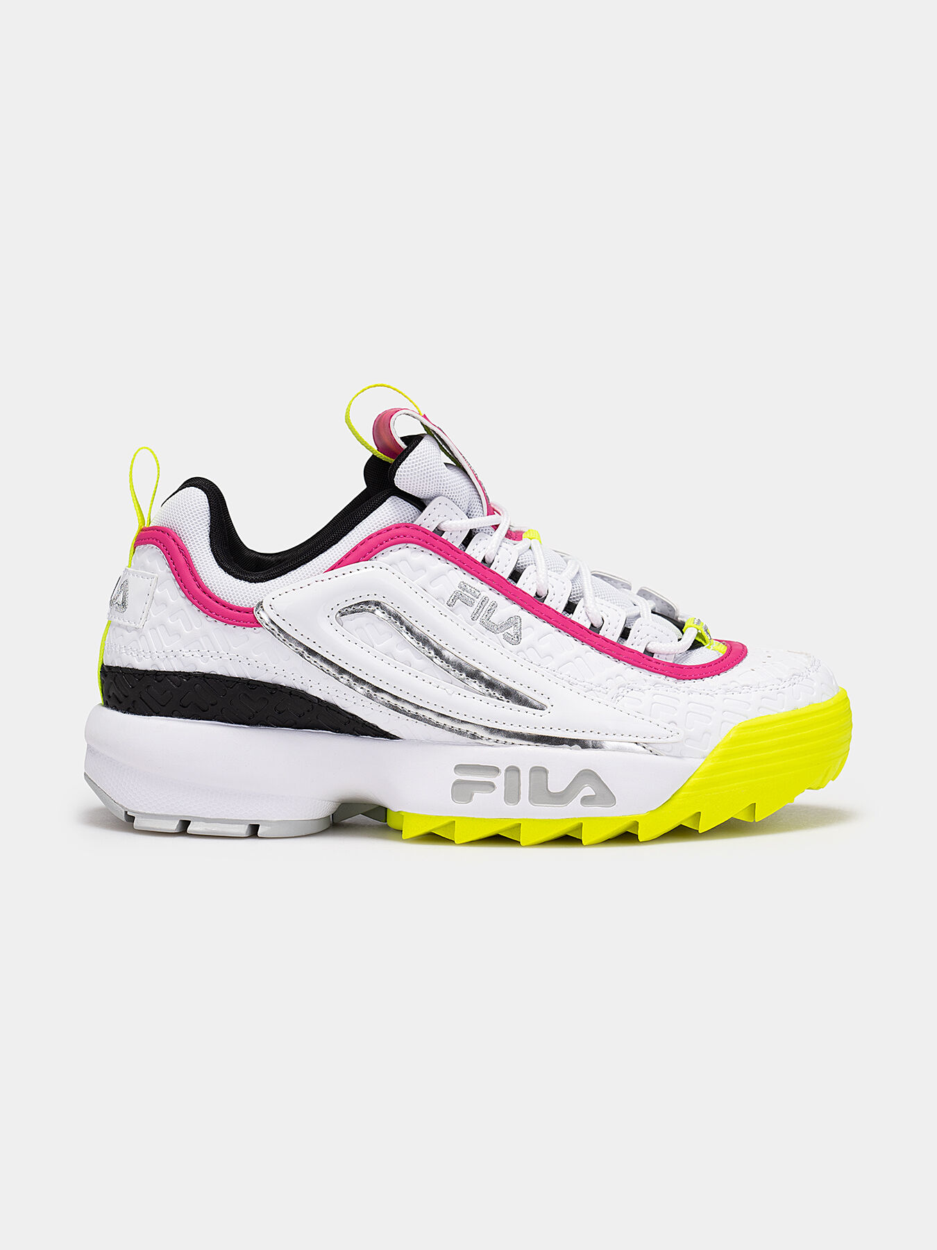DISRUPTOR black sneakers with colorful accents brand FILA Globalbrandsstore en