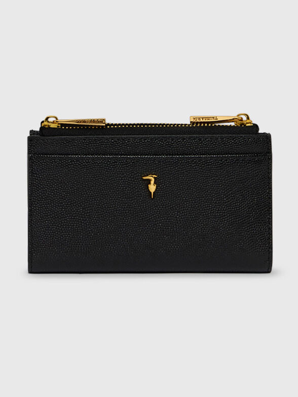 Leather cardholder with mini logo - 1