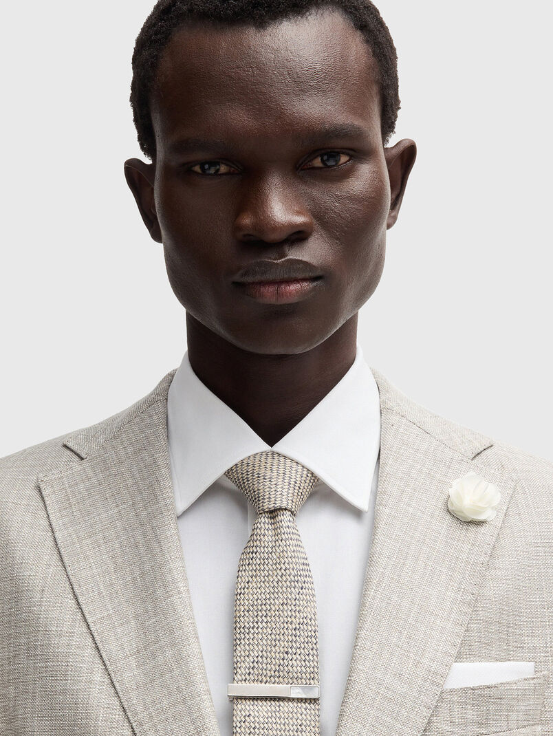 Tie in beige colour - 3