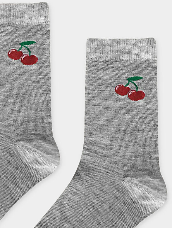 EASY LIVING grey socks with print - 2