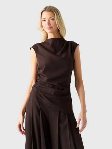 KAMILA Top with accent belt - 4