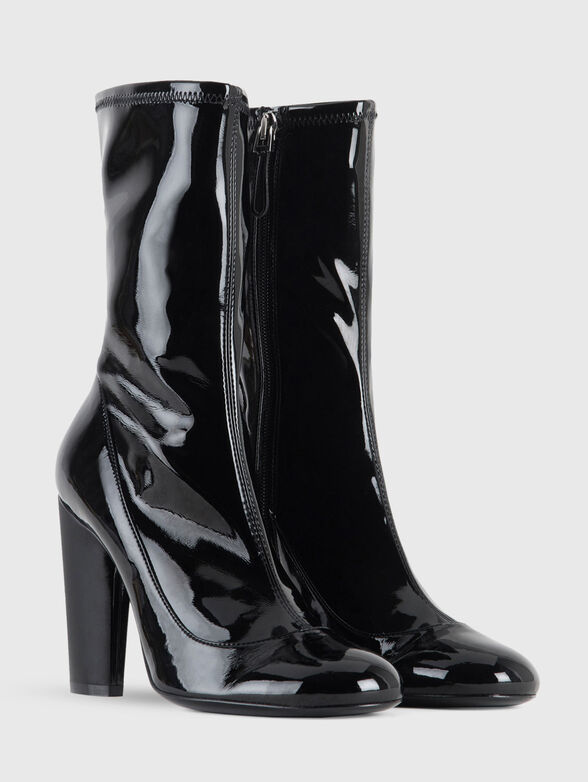 Pattern leather ankle boots - 2