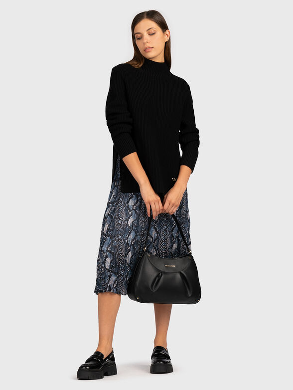 Black pullover with logo detail - 2