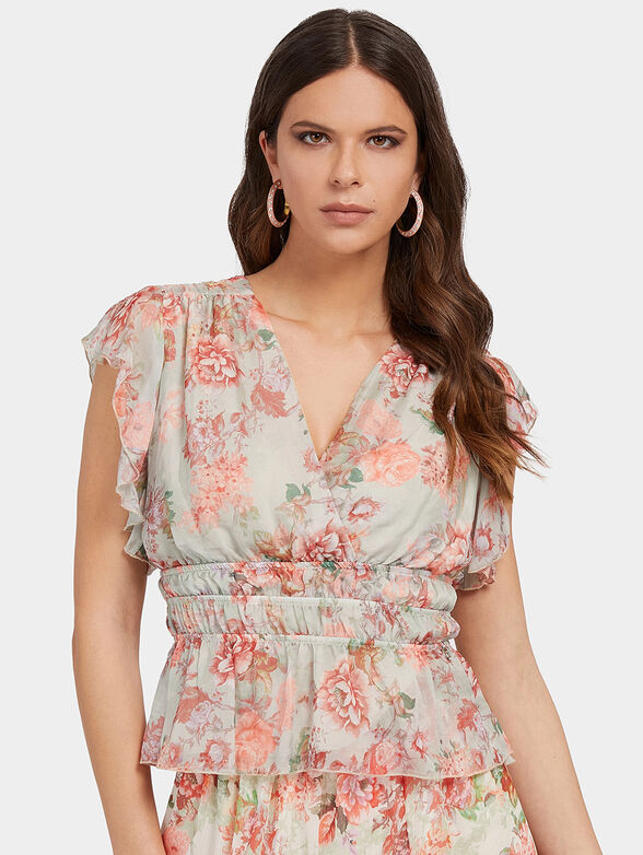 Joandra top with floral print - 1