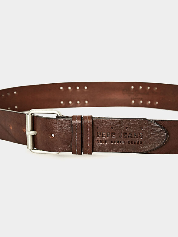 CHARLES black leather belt - 2