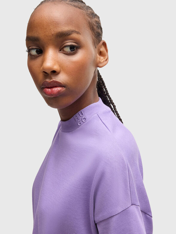 DAMELODY black cotton T-shirt - 4