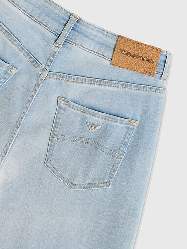 Jeans with wide legs in light blue - 3