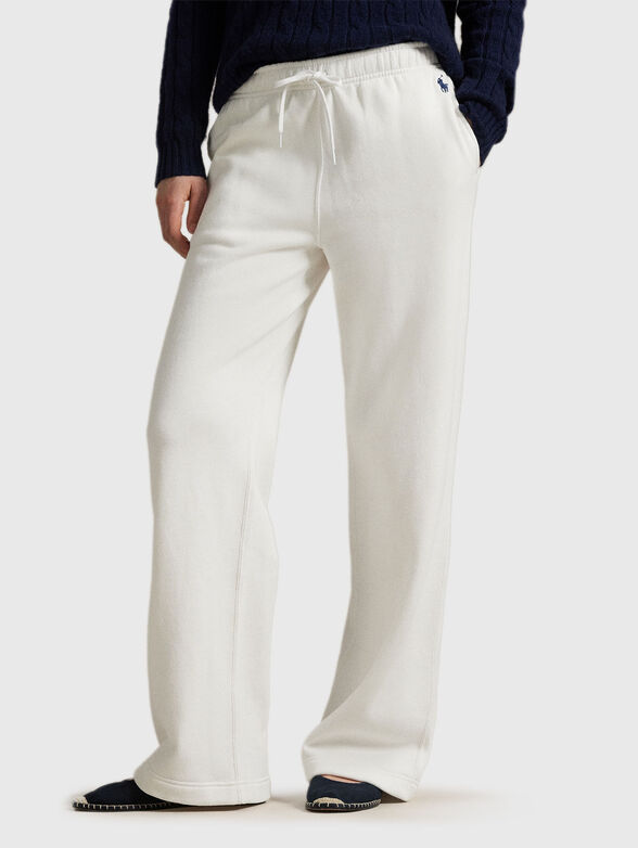 Drawstring wide leg tracksuit bottoms - 1