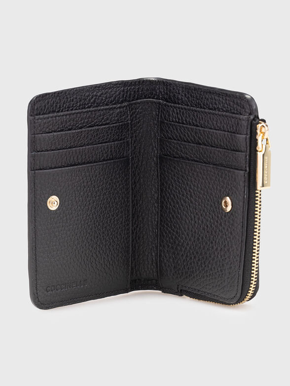 Leather wallet with logo - 3