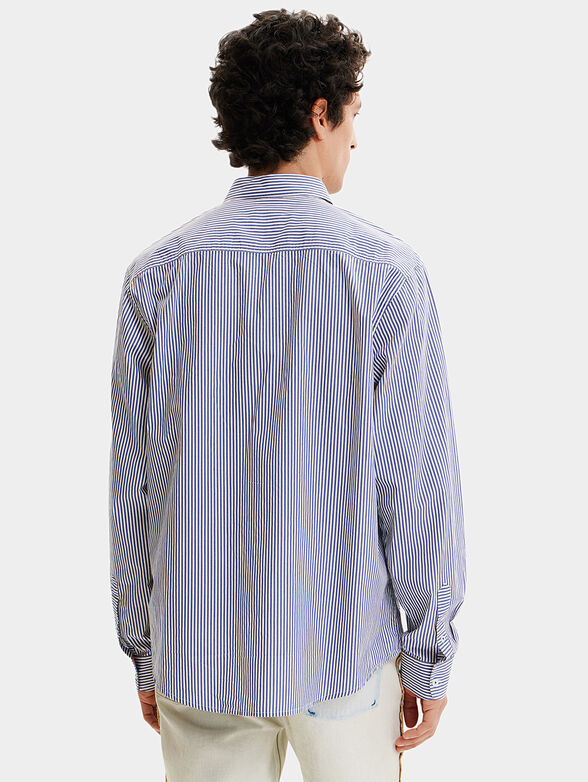Striped shirt with big accented pocket - 2