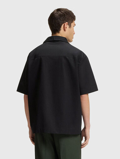 Short sleeved cotton shirt with logo - 3