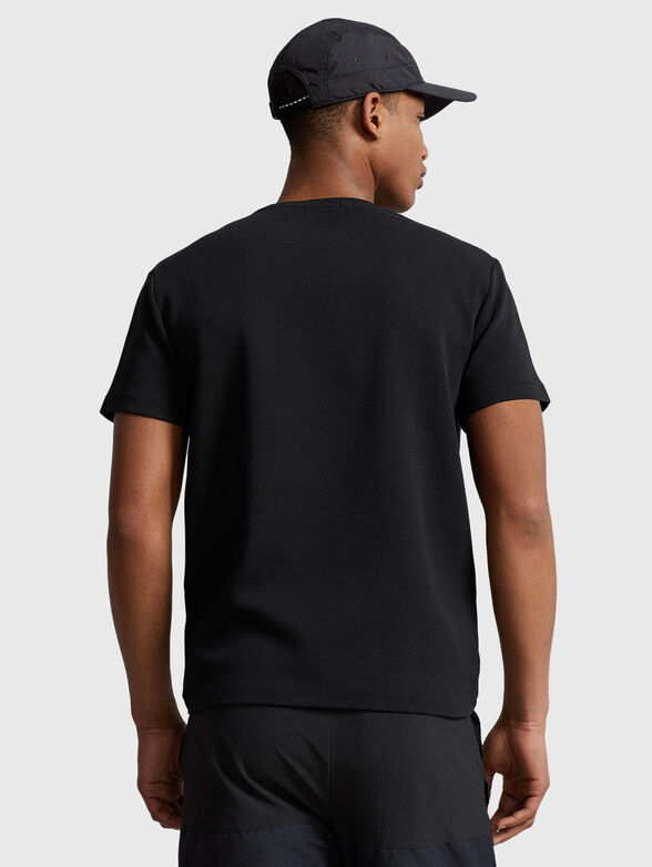 Black T-shirt with accent pocket  - 3