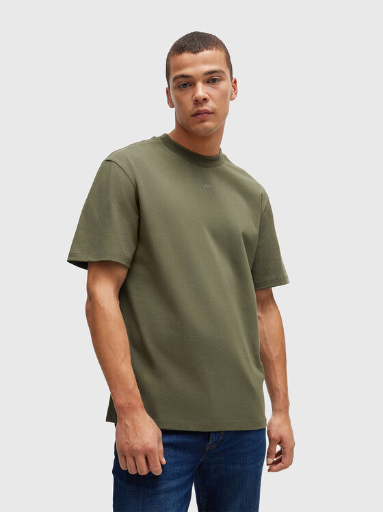 Oversized T-shirt with oval neckline - 1