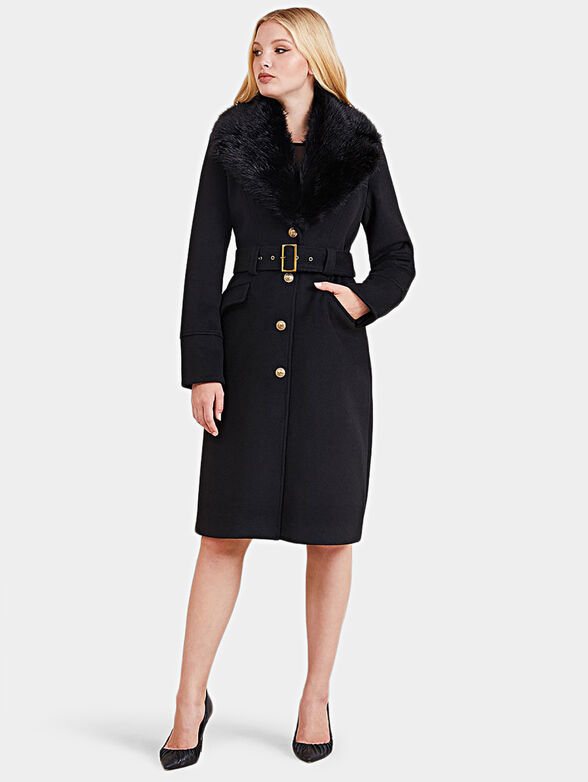 ELLY coat with removable faux fur element - 4