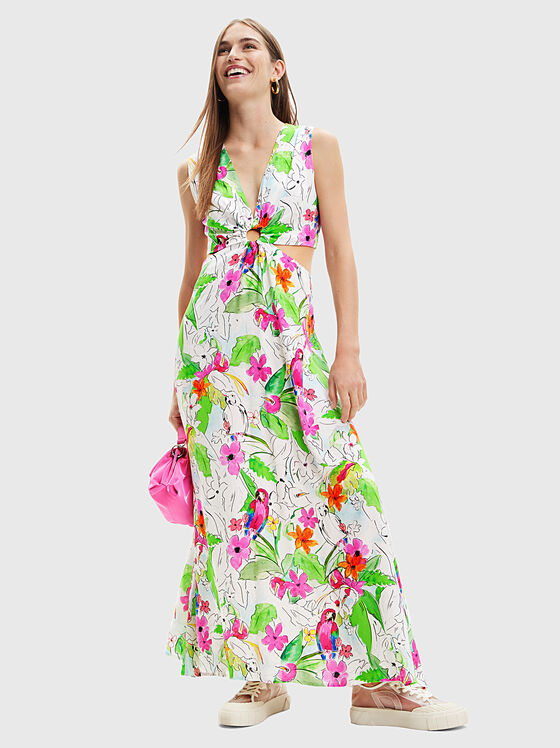 PRAGA maxi dress with floral print - 1