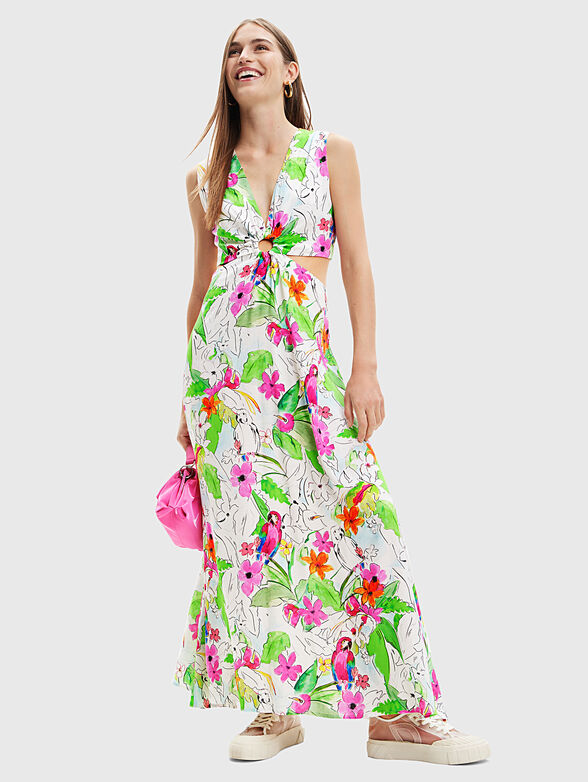 PRAGA maxi dress with floral print - 1