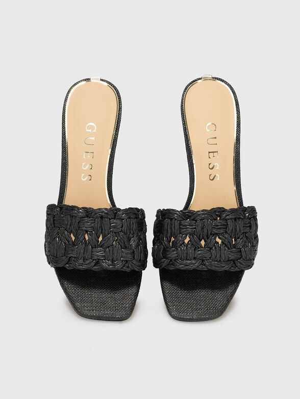 Heeled shoes with a woven texture - 6