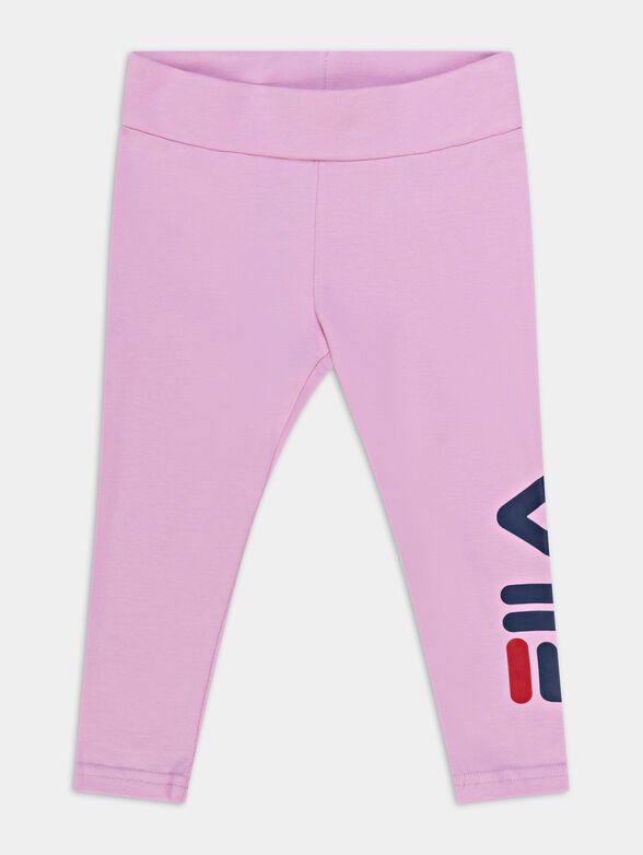 CERIGNOLA pink leggings with maxi logo print brand FILA —  /en