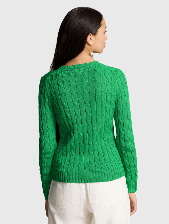 Logo detail sweater in green  - 3