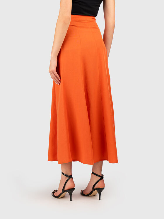 Midi skirt with high waist - 2