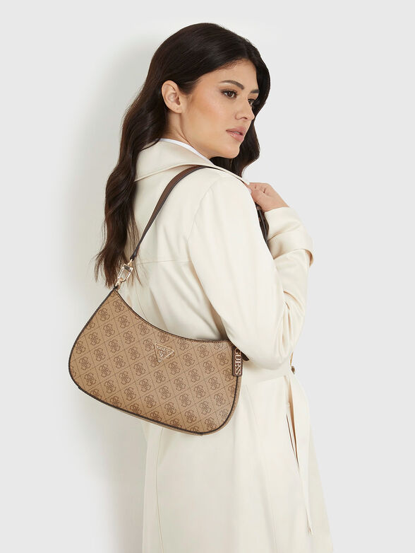 NOELLE bag with monogram print in beige - 2