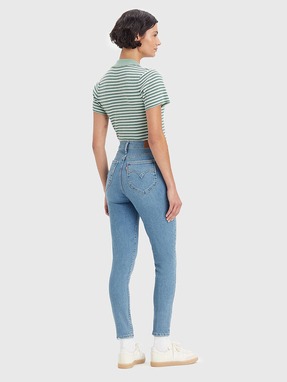 High waist blue skinny jeans - 2