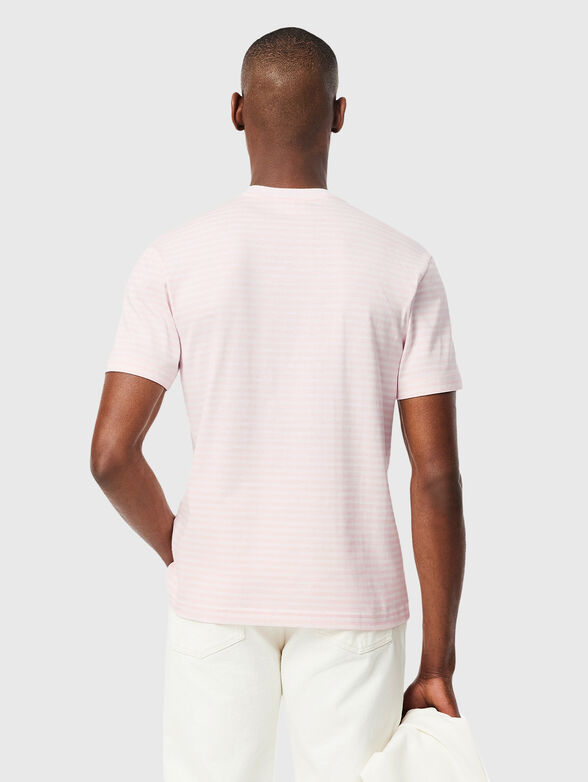 Striped T-shirt with logo embroidery - 3