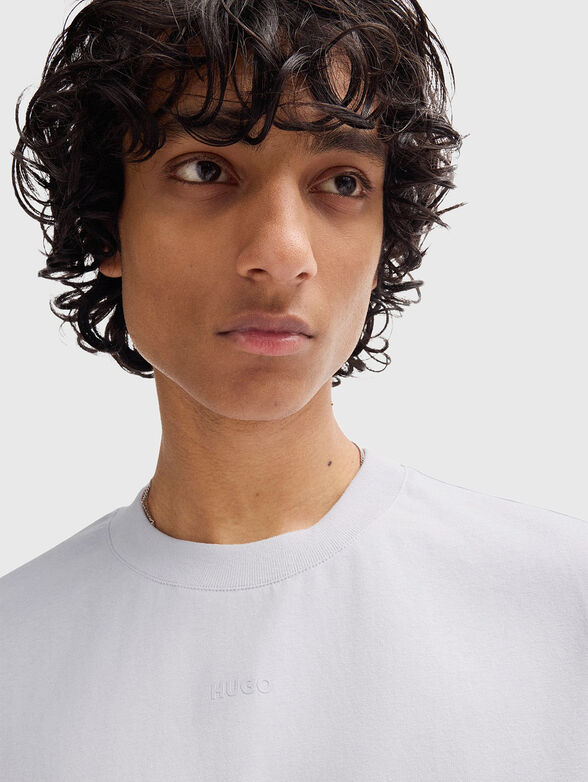 Oversized T-shirt with oval neckline - 4